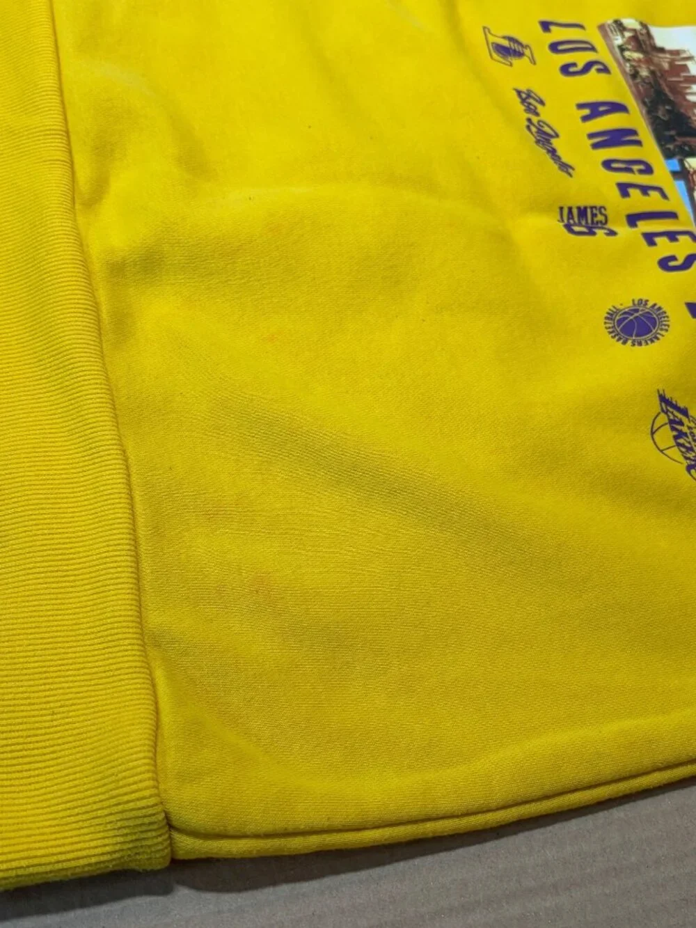 Los Angeles Lakers Yellow Hooded Sweatshirt NBA Logo Western 10-11 years